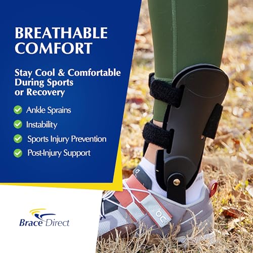 Brace Direct Semi-Rigid Active Ankle Brace for Sports, Sprains & Athletes Left Ankle - Left - XS