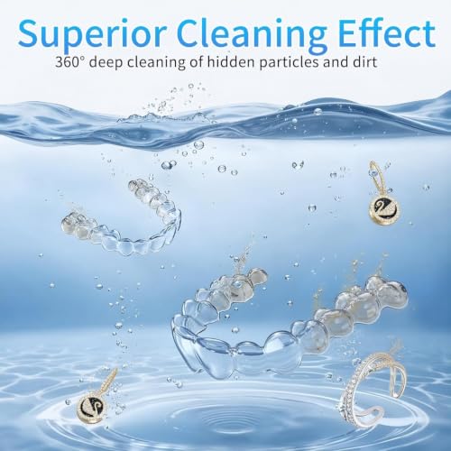 Ultrasonic Retainer Cleaner Machine: Removes 99% Dirt in 15 Mins Milk White