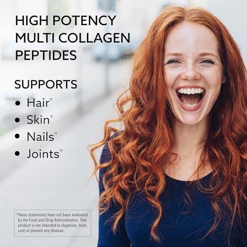 AMPLICELL Multi Collagen Peptides Powder for Men & Women, 41 Servings Unflavored Powder 15.9 Ounce (Pack of 1)