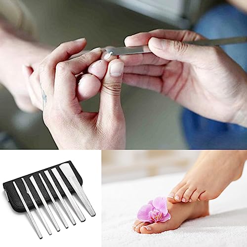 7 Pcs Decorative Foot Knives, Pedicure Knife Set for Ingrown Callus Shaver Feet Nail Corn Correction Pliers Scissors Remover with Storage Bag. (6.5inch)