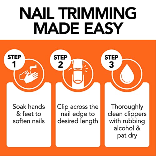 KOHM Nail Clippers Set for Thick Nails - Heavy Duty, Wide Mouth Professional Fingernail and Toenail Clippers for Men, Women & Seniors, Silver