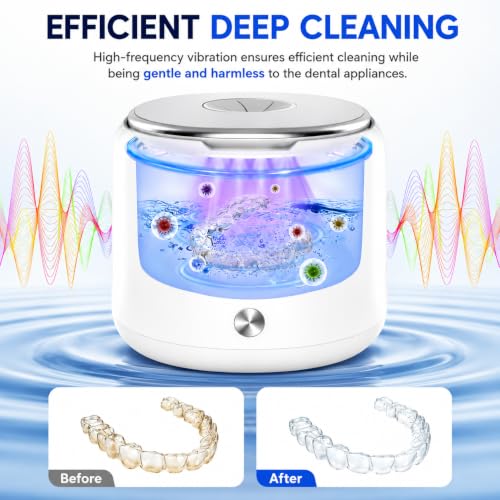 Ultrasonic Retainer Cleaner Machine 45kHz, Dental Ultrasonic Care Cleaner