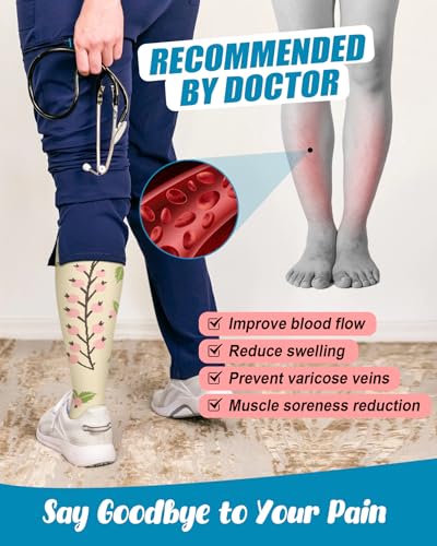 6 Pairs Compression Socks for Women & Men 15-20mmHg Knee High Socks Large-X-Large 01 Assort - Black/Blue/Grey/Pink/Beige/White