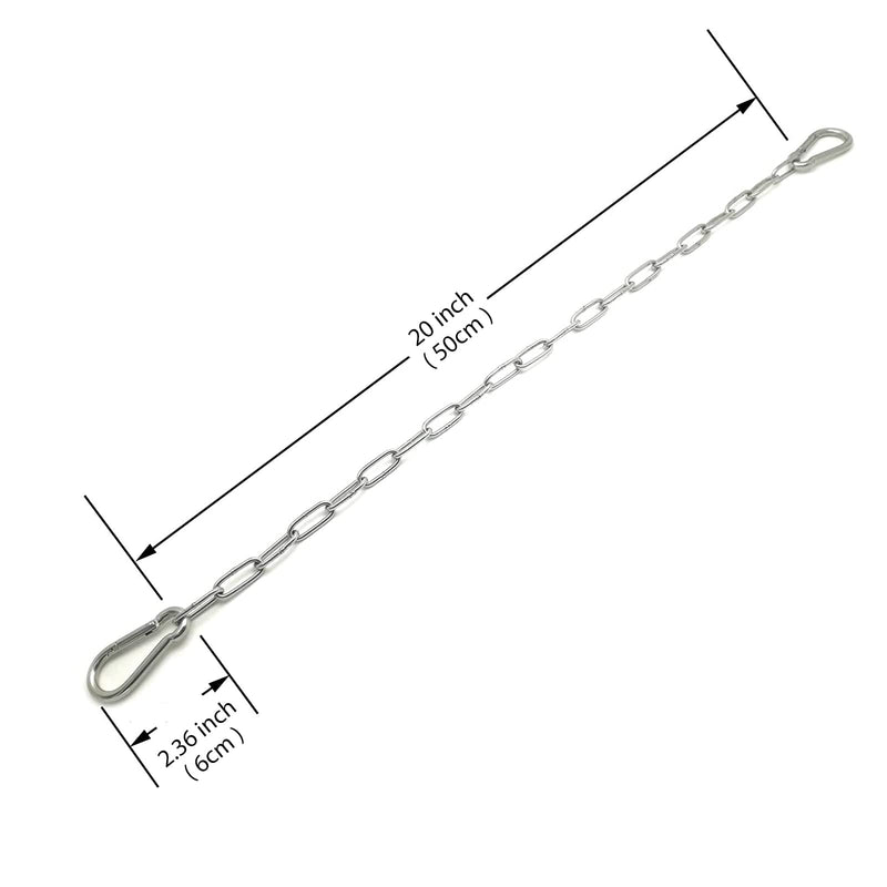 Gate Chain Link for Outdoor Fence Yard with Carabiner Stainless Steel Gate Latches Lock for Horse Goat Dog Stall Supplies Wooden Fence Barn 20inch-1PCS - BeesActive Australia