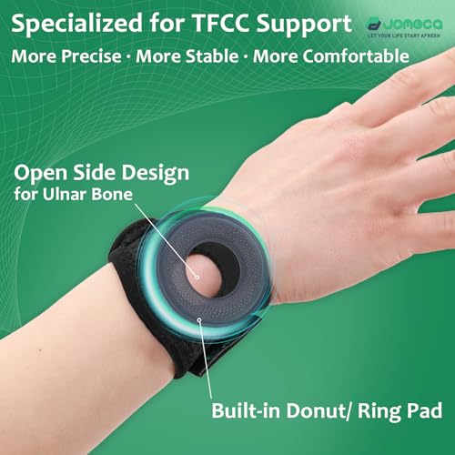 Wrist Brace for TFCC Tears Built-in Ring Pad for Ulnar Sided Wrist Pain, DRUJ Instability, Support Repetitive Wrist Use Injury, Fit Right & Left Hand (L/XL) L/XL