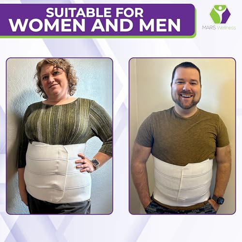 Plus Size Bariatric Abdominal Binder Post Surgery - Belly Binder - 12" 2X-Large (Pack of 1) 4 Panel (12")