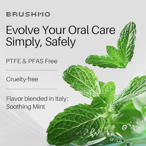 Brushmo Black Floss (BBFloss) - Expanding Floss, Gum-Friendly Soothing Mint Dental Floss, Natural Vegan Wax to Remove Plaque from Teeth, Dentist Designed PTFE & PFAS Free Oral Care, 5 Spools, 275 yd 165 Foot (Pack of 5) BB FLOSS