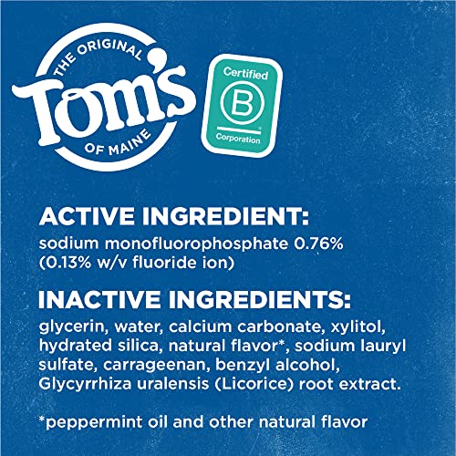 Tom's of Maine Natural Wicked Fresh! Fluoride Toothpaste, Cool Peppermint, 4.7 oz. 2-Pack