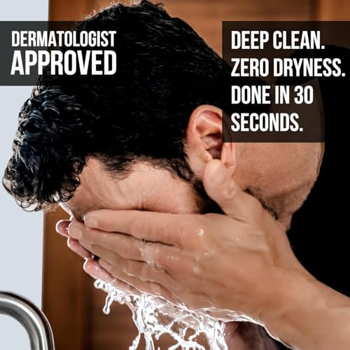 RUGGED & DAPPER Face Wash for Men | Daily Exfoliating Mens Face Wash & Scrub | Deep Cleans Oily, Rough & Breakout-Prone Skin Facial Cleanser