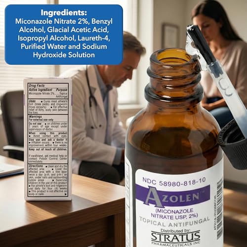 Azolen Tincture, Miconazole Nitrate 2% Liquid, 1 fl oz