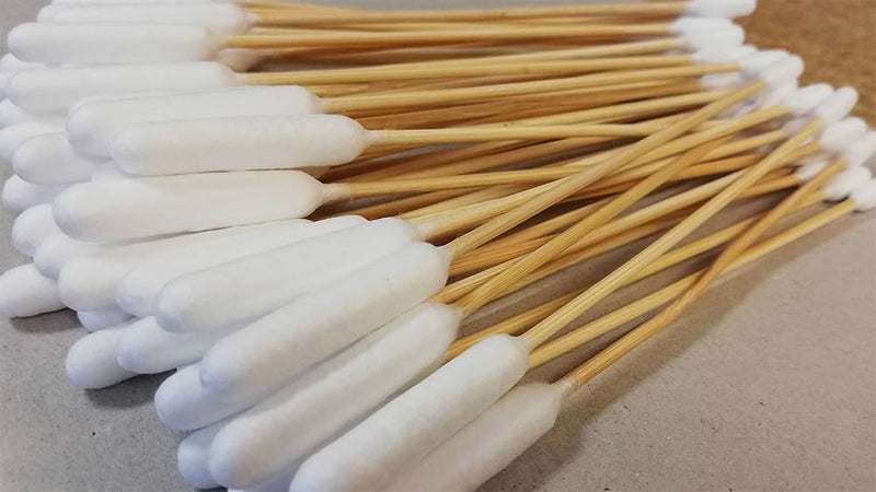 Extra Large 15cm Pet Dog Cotton Bud Ear Cleaner Long Bamboo Cotton Buds For Cleaning Animals Ears (100 Pack Double End Ear Buds) Double End 100 Pack
