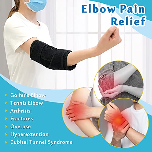 Pediatric Elbow Brace Child Straight Arm Splint Kids Elbow Immobilizer Extension Brace Cubital Tunnel for Sleeping Ulnar Nerve Entrapment Thumb Sucking Stop for Kids Child Restraint Strap (Small)