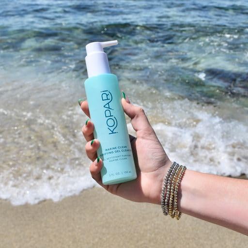 Kopari Marine Clean Purifying Gel Cleanser, Infused with Amino Acids & Vitamin B5, Dual-Action Gel-to-Foam Cleanser, Gentle and Nourishing, 5 oz | New Look, Same Formula, Product Packaging May Vary 5.1 Ounce (Pack of 1) No Color