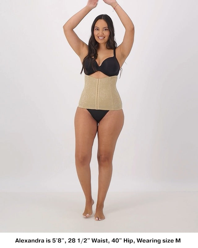 Maidenform Women's Shapewear Waist Nipper Ultra Firm Control Trainer Small Body Beige