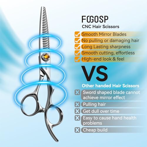 Thinning Shears for Hair Cutting Extremely Sharp Japan VG10 Steel Hairdressing Scissors for Barbers Salon Stylists CNC Craftsmanship Smoothing Cut Barber Scissors for Women Men (Blending Shear) Thinner 6.0 in