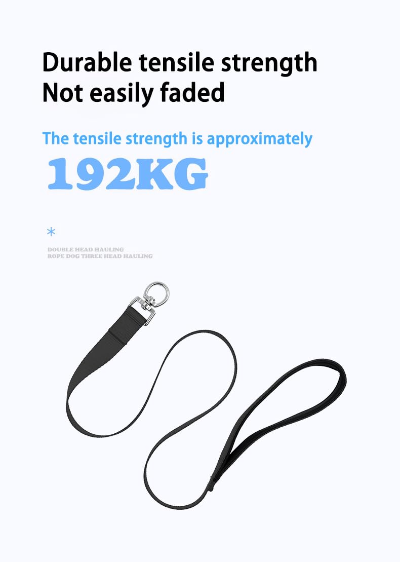 3 Dog Leash No Tangle，Asinpa，Double Dog Leash for Two Dogs，Triple Dog Leash, Adjustable, Durable Nylon, 360° Swivel No Tangle Climbing Rope Removable Pet Traction Rope (Black, 144cm-170cm) 144cm-170cm, adjustable Black - BeesActive Australia