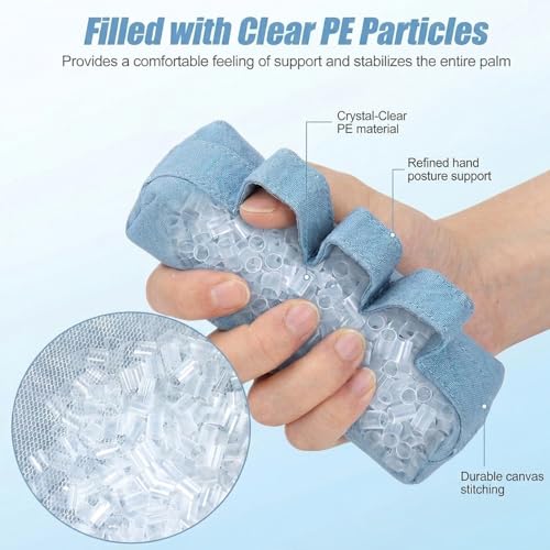 Hand Contracture Cushion with Finger Separators, Soft Hand Positioning Aid