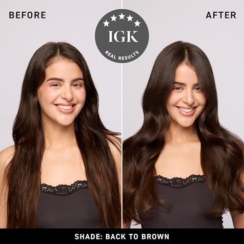 IGK Permanent Hair Dye Color Kit, Back to Brown 5N, 100% Gray Coverage Natural Brown 4.75 Ounce (Pack of 1) Permanent Color Kit