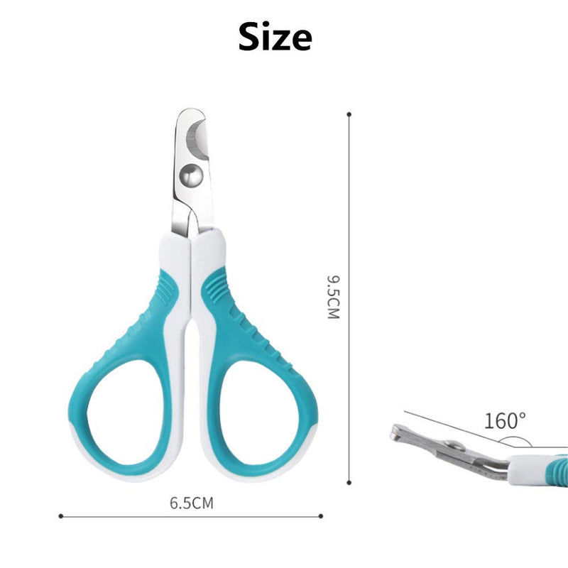 Upgraded 2 Pcs Pet Nail Clippers and Trimmer - Professional Pet Nail Clippers and Claw Trimmer for Cats, Small Dogs, and Any Small Pets (LJ-ZXS-120211) 2 Pack Blue - BeesActive Australia