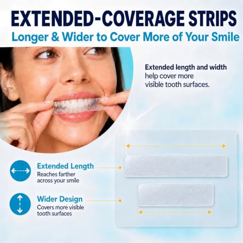 Teeth Whitening Strips for Sensitive Teeth, XL, 42 Strips, 21 Treatments