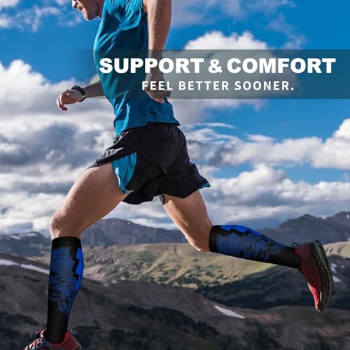 6 Pack Copper Compression Socks for Women and Men Circulation-Best Support for Medical,Running,Nursing,Athletic Large-X-Large D-assorted1