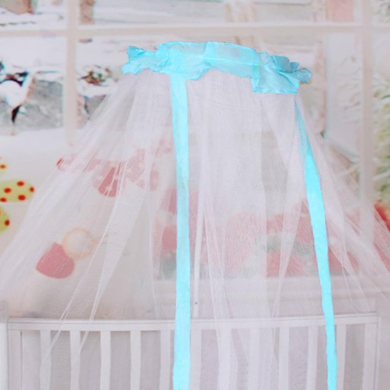 Crib Mosquito Net Crib Dome Bed Canopy Foldable Cot Net Tent Universal Palace Style Dome Bed Curtain (Stand Rod NOT Included) White M(56"w X 63"h)