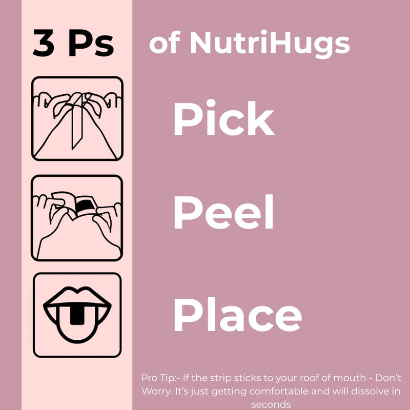 NutriHugs Daily Multivitamin Dissolving Strips - Vitamins A, B-Complex, C, D3 and K2 - 11 Essential Vitamins & Minerals - Vegan, Sugar-Free, Fast-Absorbing Oral Thin Film - Doctor-Founded - 30 Count