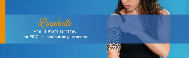 Coverpicc - Upper Arm Cover for Picc Line, Soft Microfiber Arm Sleeve, Ideal for Picc Line, Glucose Sensor Small Leopard - BeesActive Australia