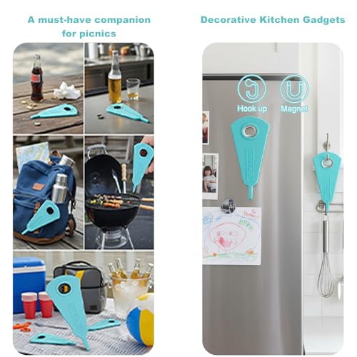 Mutil Jar Opener Can Opener Bottle Opener and Lid Opener for Weak Hands, Seniors with Arthritis and Low Strength (2)-Blue) 2)-Blue