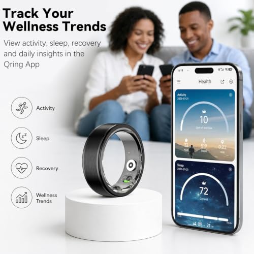 Smart Ring for Women and Men, Fitness & Sleep Tracker, Black 13