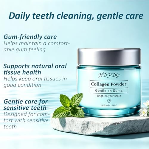 Collagen & Hydroxyapatite Tooth Powder - Natural Daily Oral Care for Teeth and Gums, Enamel Strengthening Mineral Formula to Support Healthy Gums (1) 1