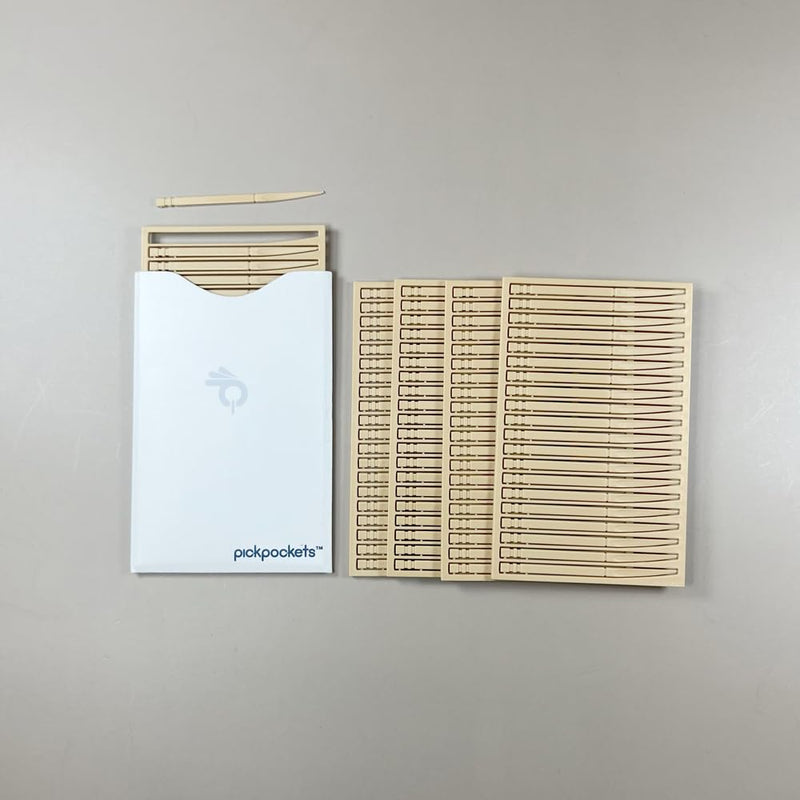 100 count – First toothpicks designed to fit and travel with us in our wallet for an easy way to access a toothpick anywhere anytime – includes a RFID blocking protective card sleeve - BeesActive Australia