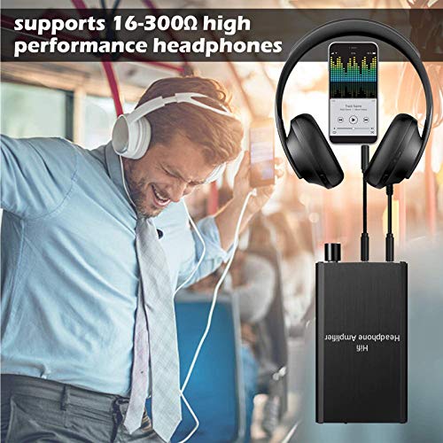 Headphone Amplifier, HiFi Headphone Amp 3.5mm Stereo Audio Gain Switch