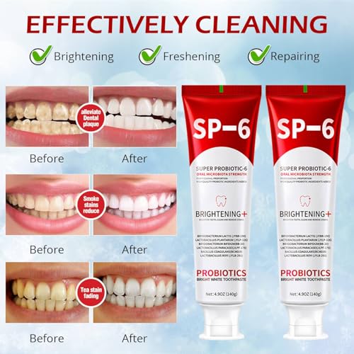 4 pcs SP-6 Probiotics Whitening Toothpaste+Hydroxyapatite Toothpastes