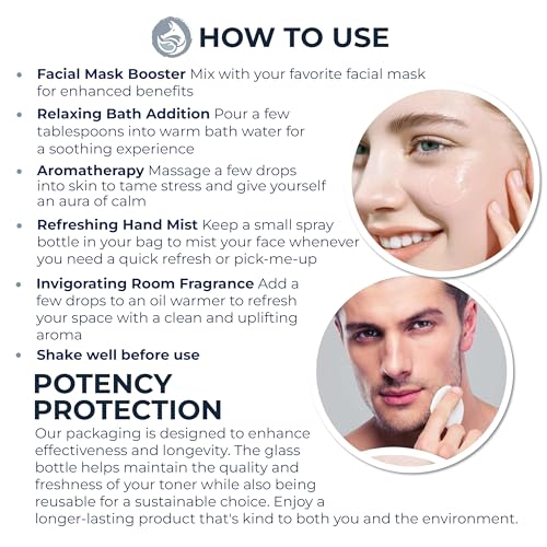 Orange Blossom Water Face Toner - Alcohol-Free Daily Facial Toner Spray 100% Natural for Sensitive Skin Acne and Breakouts - Best to Tone Tighten and Clear Pores - 120mL/4.oz by Foxbrim