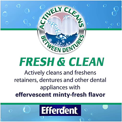 efferdent Retainer Cleaning Tablets, Denture Cleaning Tablets for Dental Appliances, Minty Fresh & Clean, 44 Count, (Pack of 3) 44 Count (Pack of 3)