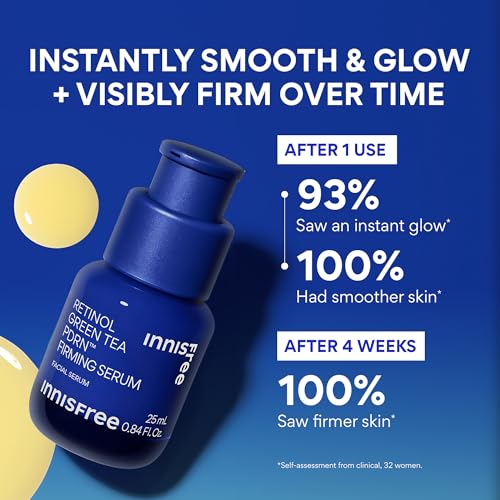innisfree Green Tea PDRN Serum | Korean Skincare with Retinol & Hyaluronic Acid for Hydrating, Anti‑Aging Care and Wrinkles | Suitable for Acne‑Prone & Sensitive Skin | Available in Jumbo & Gift Set 0.84 fl. oz. / 25ml: Full Size