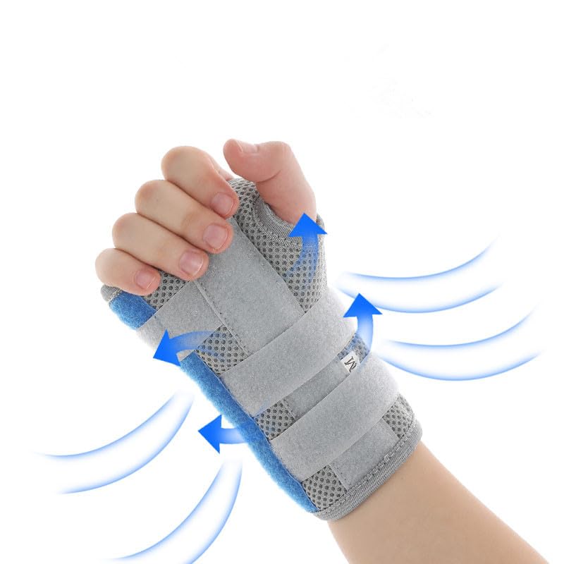 Kids Wrist Support Immobilizer Pediatric Wrist Brace Night Support With Splint To Aid Sprains Strains Support Tendonitis Carpal Tunnel Juvenile Arthritis (Left hand, Small) Left hand Small:5.9in