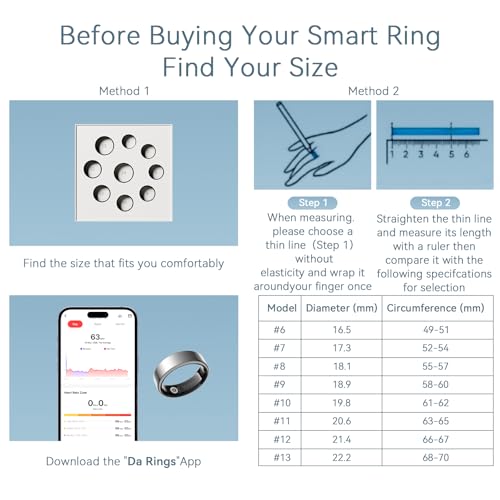 2026 Smart Ring for Women & Men, 5-7 Day Battery Life, Sleep/Stress/Heart Rate/Blood Oxygen/Fitness Health Tracker Ring, No App Subscription, iOS & Android Compatible (Light Champagne, 10) Light Champagne10