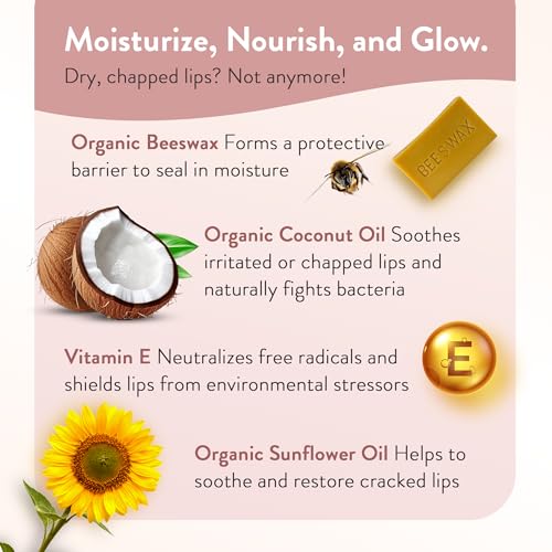 Moroccan Magic Organic Lip Balm Variety Moisturizing & Hydrating 3 Pack 3 Piece Variety Pack