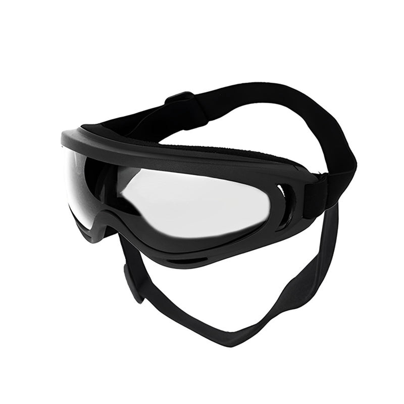Shockproof Dog Eye Protectors Sunglass with Flexible Frame Adjustable Strap Pet Goggles for Ski Mountain Hiking Gear PC TPU Dog Goggles Transparent lenses