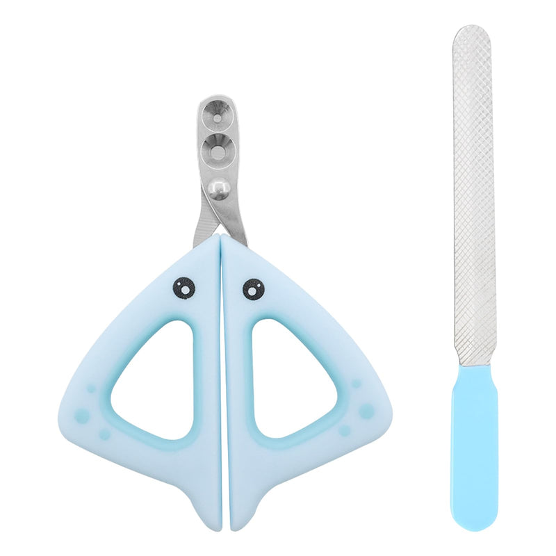 POHOVE Cat Claw Cutter, Claw Clipper for Cats with 2mm and 4mm Holes, for Small Dogs, Puppies, Cats with File (Blue) - BeesActive Australia