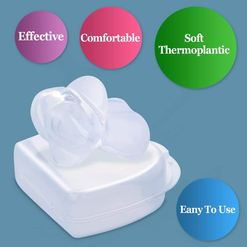 Anti-Snore Devices Mouthpiece - Stop Snoring Solution Mouth Guard for Men and Women, Comfortable 2 Pack Reusable Snoring Stopper-ML04 Large