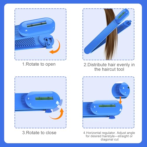 Professional Hair Cutting Kit for Women & Kids - Hair Scissors, Split Ends Trimmer & Bangs Clips - DIY Home Haircut Tools for Precision Cutting, Styling & Trimming