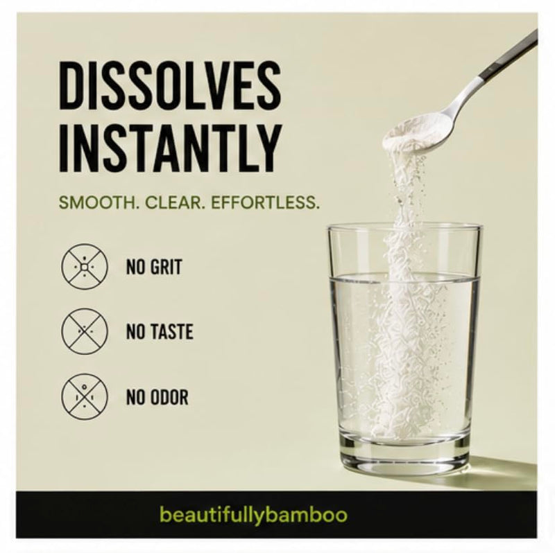 Bamboo Silica Extract Power [Hair, Skin & Nails -150 Servings] - Beautifully Bamboo