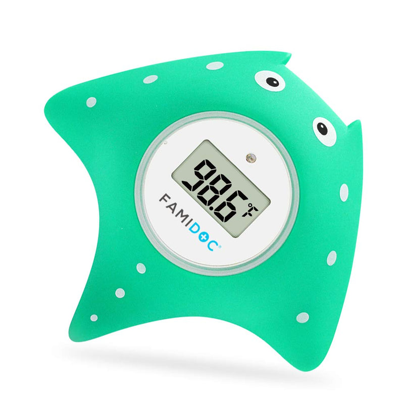 Baby Bath and Room Thermometer - Famidoc FDTH-V0-22 New Upgraded Sensor Technology for Baby Health Bath Tub Thermometer Floating Toy (Blue) Blue - BeesActive Australia