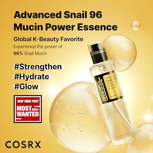 COSRX Snail Mucin 96% Repairing Serum for Sooothing & Hydrating 3.38 oz. 100 mL/3.38 Fl Oz (Pack of 1)