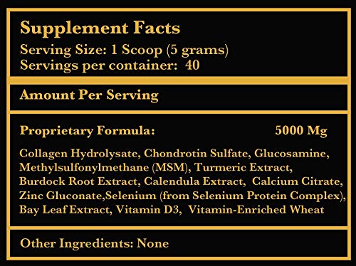 Joint Supplement for Dogs & Cats - Chondroitin Sulfate, Turmeric, MSM, Glucosamine & Calcium for Healthy Bones & Optimal Skeletal Function - Optimal Joint Care to Help w/Arthritis- 200g - PawsPlanet Australia