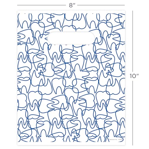 Molar Mix-Up Dental Bags, 8" x 10", 100 Pack 8" x 10"