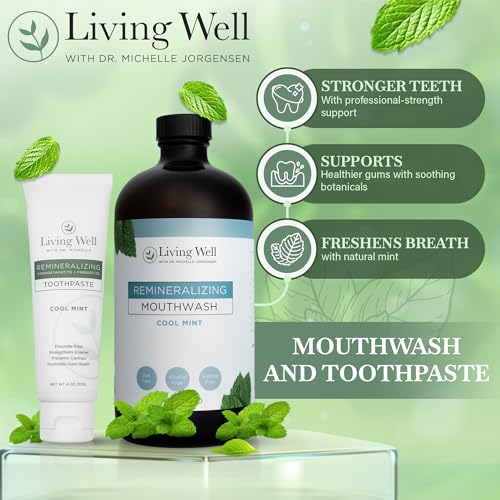 Remineralizing Oral Care Bundle, Mint Toothpaste + Mint Mouthwash